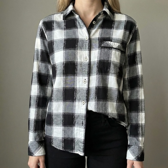 Victoria's Secret Plaid Metallic Sleep Shirt Flannel Button-Down Lace Hem L EUC - Picture 2 of 16